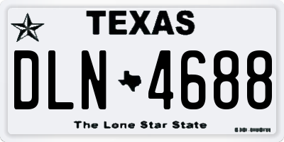 TX license plate DLN4688