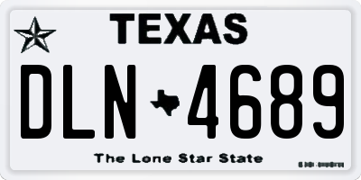 TX license plate DLN4689