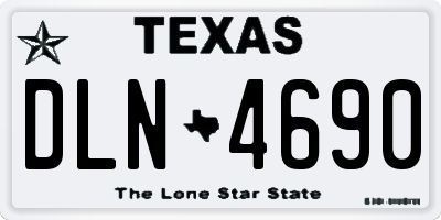 TX license plate DLN4690
