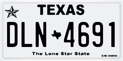 TX license plate DLN4691