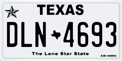 TX license plate DLN4693
