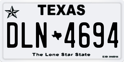 TX license plate DLN4694