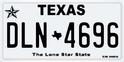 TX license plate DLN4696