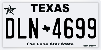 TX license plate DLN4699