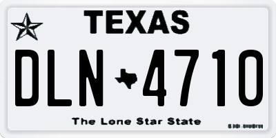 TX license plate DLN4710