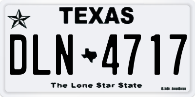 TX license plate DLN4717