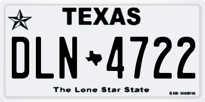 TX license plate DLN4722