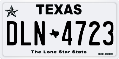 TX license plate DLN4723