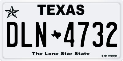 TX license plate DLN4732