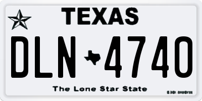 TX license plate DLN4740