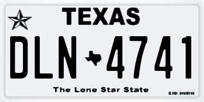 TX license plate DLN4741