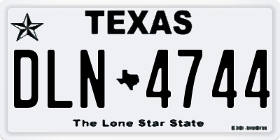 TX license plate DLN4744