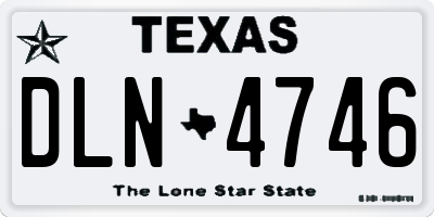TX license plate DLN4746
