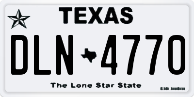 TX license plate DLN4770