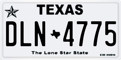 TX license plate DLN4775
