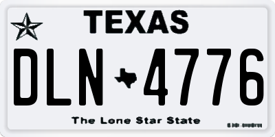 TX license plate DLN4776