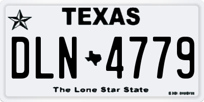 TX license plate DLN4779