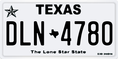 TX license plate DLN4780