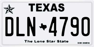 TX license plate DLN4790