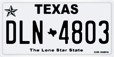 TX license plate DLN4803