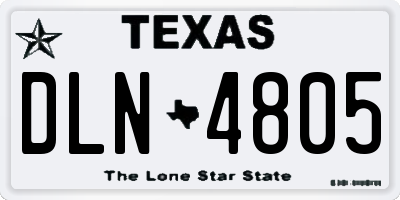 TX license plate DLN4805