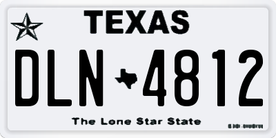 TX license plate DLN4812