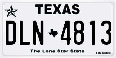 TX license plate DLN4813
