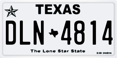 TX license plate DLN4814