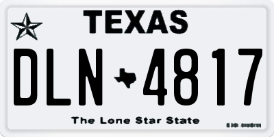 TX license plate DLN4817