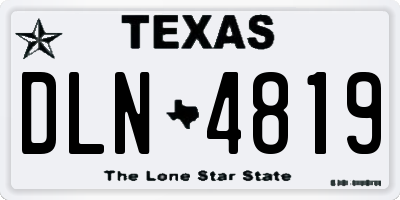 TX license plate DLN4819