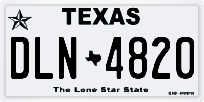 TX license plate DLN4820