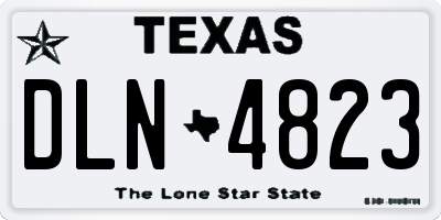 TX license plate DLN4823