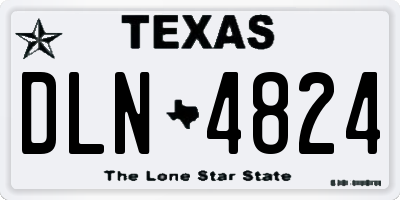 TX license plate DLN4824