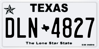 TX license plate DLN4827