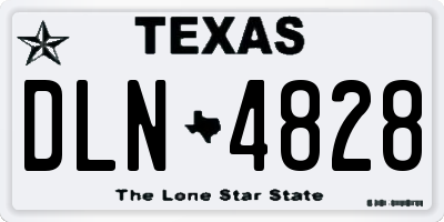 TX license plate DLN4828