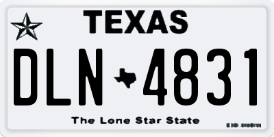 TX license plate DLN4831