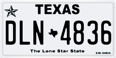 TX license plate DLN4836