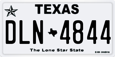 TX license plate DLN4844
