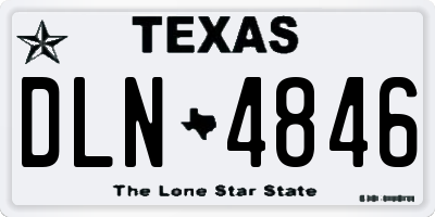 TX license plate DLN4846