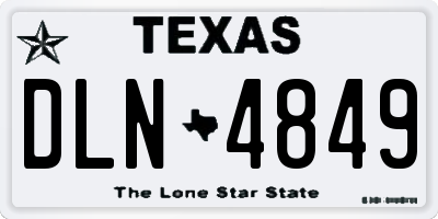 TX license plate DLN4849