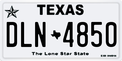 TX license plate DLN4850