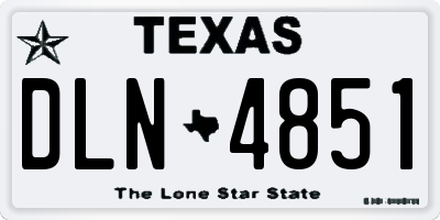 TX license plate DLN4851
