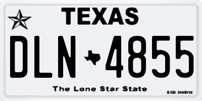 TX license plate DLN4855