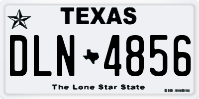 TX license plate DLN4856