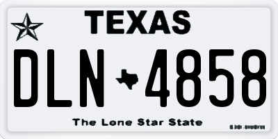 TX license plate DLN4858