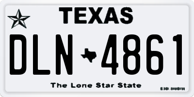 TX license plate DLN4861