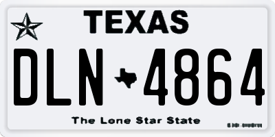 TX license plate DLN4864