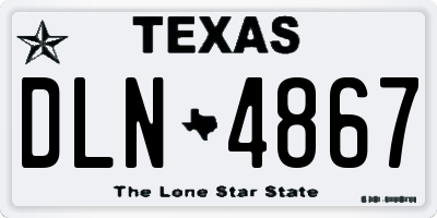 TX license plate DLN4867