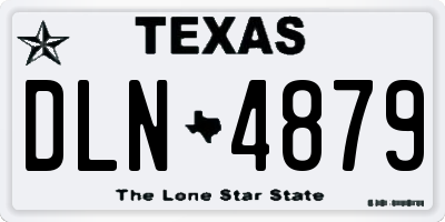 TX license plate DLN4879