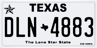 TX license plate DLN4883